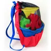 DrawString Organizer Sports Mesh Bag Portable Kids Clothes Handdukar Sand Toy Storage Stora kapacitet Ryggsäck Net utomhusbarn