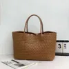 Cabat Lady Tote Shopping Handsbag Botegas Totes Classic Basket Nouveaux Venets Sac double face tissé 2024 Capacité en cuir pour femmes