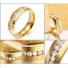 Bands süßer Vintage Edelstahl Ring Anel Inlay Neustone Braut Engagement Ehering für Frauen Weihnachtsgeschenk Mode Schmuck