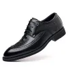 Men de luxe Chaussures en cuir authentiques décontractées Business Oxfords Designer Shoes Fashion 2024 Classic Leather Marid Robe Chaussures