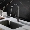 Kitchen Faucets Pull Down Sink Faucet 304 Stainless Steel Waterfall Tap