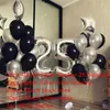 Party Decoration 1ste 40inch Silver nummer 25 35 Ballonger Vuxen Födelsedagsdekorationer Kids Stjärna Black Latex Helium Balloon Jubileum Ball