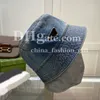 Projektant czapki trójkąt marki czapki kulkowe umyta dżinsowa czapka baseballowa dla mężczyzn Kobiet Street Casual Denim Busket Hat Outdoor Sun Hat