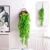 Kwiaty dekoracyjne Malt Grass Waiting Wiszący sztuczna zielona roślina Rattan Fake Vine Garden Indoor Outdoor Decor Home