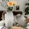 Vasi leggeri lussuosi settori semplici fiori di vetro glassati fiodi secchi vaso geometrico creativo