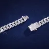 Pass Diamond Tester 10 mm Cuban Link Bransoletka VVS Moissanite Niestandardowa srebrna kubańska bransoletka dla mężczyzn