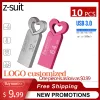 ドライブ2023新しいUdisk Metal USB Flash Drive Waterproof Pen Drive 32GB 4GB Pendrive Heartshaped USB Stick Free Logo Settings USB 3.0