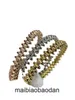 High-end sieradenbanden voor Carter Dames V-Gold dubbele rij kogelkop CNC Dynamic Rivet Original 1: 1 met echt logo