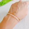 Strängar 2023 Ny modetrend Unik design Elegant delikat dubbellager Butterfly Pearl Armband Women Jewelry Party Premium Gift