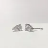 Earrings (Total 2Ct) 1Ct each ear D Color VVS1 Pear Cut Moissanite Stud Earrings Solid 14K White Gold Women Jewelry 071