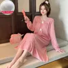 Frauen Nachtwäsche Frauen koreanische Baumwolle Nachthemd großes Nachthemd plus 6xl Kurzer Nachthemd Dessous Schlafkleid