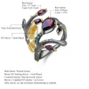 Кластерные кольца Высококачественный натуральный красный гранат для женщин 925 Серебряный кольцо бабочки стерлингов