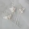 Schmuck Floralbride handgefertigt Ceram Blume Süßwasserperlen Braut Haar Kamm Haarnadel Set Hochzeit Kopfhaare Frauen Haarzubehör