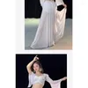 Stage Wear Belly Dance Odzież 2024 Sekin Spring Mesh Training Class Mundur Set