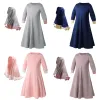 Vêtements 2pcs enfants musulmans robe hijab abaya set les enfants islamiques eid ramadan prière burka filles arabes