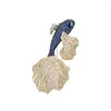 Broscher utsökta lång svans guldfisk brosch mode blå strass fisk djur lyx lyckliga smycken tillbehör kvinnors gåvor