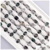 Band Rings Band Rings Mix Lot Natural Water Stone Womens Ring Fashion Jewelry Bague 50Pcs/Lot Wholesale Party Gift Drop Delivery Otmzk Dhtr8