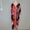 Kaftan jurk over maat vrouwen strand bedek zomerkleding kimono mujer vestidos de fiesta 240416