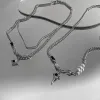 Colares de colares punk pingente pendente de colar de pérolas barroco mulheres assimétricas de pérola negra