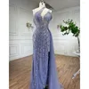 Party Dresses Serene Hill Luxury Pärled Lilac Evening Elegant Long Arabiska prom Formella klänningar för kvinnor Bröllop 2024 LA71778A