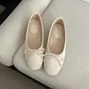 Buty swobodne kobiety łagodne balet baletu płaski koreańsko koreańsko elegancki okrągły stóp stiletty pompki jesienne