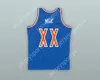 Niestandardowy numer nazwy męski/dzieci MGK xx Old School Blue Basketball Jersey Top Sched S-6xl