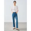 ClassicCut Fashionable Denim Womens High Waist Tassel Straight leg Jeans