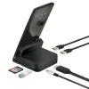 HUBS 8 en 1 Tipo C Estación de acoplamiento de Hub Phone Stand USB C a HDMicompatible Dock Power Carger Adaptador para MacBook para Samsung Huawei