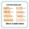 Jóias Nome personalizado Palavras de corte de letras personalizadas Cabelo Cabelo Cabelo British Hot Hot Hot Pins Silvergold Colors