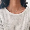 Colliers Collier de coeur minuscule pour femmes Collier de pendentif coeur de chaîne courte Collier et ethnique Bohemian Choker Collier en gros