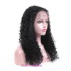 Jerry curly front lace wig with real human hair