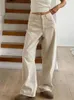 Women's Jeans 2024 Beige Baggy Women Casual Denim Trousers Vintage High Waist Wide Leg Pants Classic Streetwear Fashion Autumn Ladies