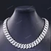 Горячая продажа 15 мм Sier VVS Moissanite Cuban Link Diamond Chain Fine Jewelless Bracelet для хип-хопа