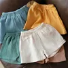Shorts Baby Cotton Linen Summer New Childrens Five-point Pants Boys Girls Thin Breathable Short Boy Clothing H240423