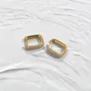 Hoop Ohrringe Peri'sbox Gold/Silber Farbe Buntes CZ Stein gemischt geometrisch für Frauen minimalistisch klein