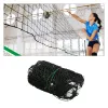 Volleyball Roldable Standard Official Size Outdoor Indoor Beach Volleyball Net Sports Netting avec câble en acier et filet de poche pour Valleyball