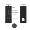 Control Wifi Tuya Smart Lock For Single Open Sliding Glass Door or Aluminum Wooden Door Fingerprint Code Unlock Remotely One time Code