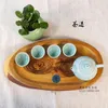 Çay Tepsileri Balsam Ahşap Bütün Ahşap Drenaj Su Depolama Teaset Çekmece Tahtası Tepsi Çin Tören Araçları