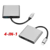 Hubs 4 em 1/2 em 1 TypeC a Hub HD dual 4K USB 3.0 PD Tela de carregamento rápido Exibir Display C conversor da estação de ancoragem USB C para telefone