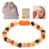 STRANDS NATUURLIJKE BALTEBOEMAKTE AMBER BRACELPE ANKLET VOOR BABY Volwassenen Handgemaakte geknoopte Amber kralen Onregelmatige Amber Bracelet Sieraden Geschenken