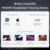 Hubs Phixero 16 w 1 Thunderbolt 3 Docking Station Hub 3.0 3.1 Typ C 40 Gbps do 4K Adapter HDMI 10 Gb/s Hub USB SD/TF na PC