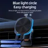 Chargers magnetische auto draadloze oplader RGB LED LICHT LICHT AIR VENT Mount Telefoonhouder MacSafe Fast Charge Station voor iPhone 14 13 12 Pro Max