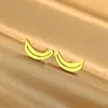 Stud Earrings Kinitial Stainless Steel Women Dainty Jewelry Tiny Cute Fruit Banana Earring For Gift