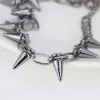 Necklaces Korean Fashion Punk Gothic Harajuku Handmade Womens Necklace for Spike Rivet Female Chain Necklaces Exaggeration Rock Chokers