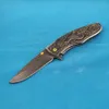 A6715 Assisted Flipper Folding Knife 8Cr13Mov Black Stone Wash Drop Point Blade Stainless Steel Handle Outdoor Camping Hiking Fishing EDC Pocket Knives