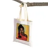 Sacs à provisions décontractées Beautifier Black Shopper Lady Canvas Tote Handsbag Reusable Cartoon Fashion African Girl Sac pour femmes