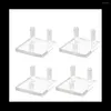 Sieradenzakken 4 packs 2.5 inch rock display Stand Three-Peg Square Acryl Stands voor rotsen mineralen platen Crystal