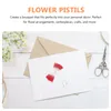 Decorative Flowers Bag Flower Stamen Pistil 1Mm Double Heads Handmade Diy Dried Card Making Decoratiaon Yellow