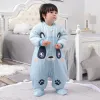 Set di cotone Busta coperta indossabile del sacco a pelo neonato di cotone per il sonno di sonno di sonno addensato abiti da pagliaccio caldo per lettiera per bambini