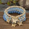 Strands Best Bracciale in perline di farfalla alla moda per donne adatto come regalo può essere abbinato come set desiderato da 4 pezzi